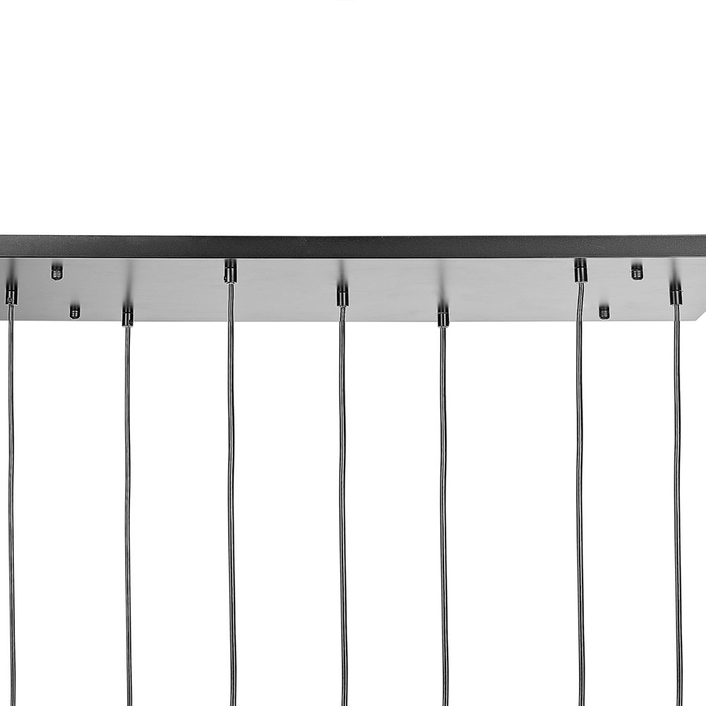 Lampadario in vetro argentato con 7 luci vetro 122 cm design moderno soggiorno contemporaneo