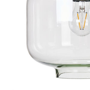 Lampadario in vetro trasparente con 6 luci 155 cm stile moderno soggiorno contemporaneo