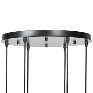 Lampadario in vetro trasparente con 6 luci 155 cm stile moderno soggiorno contemporaneo