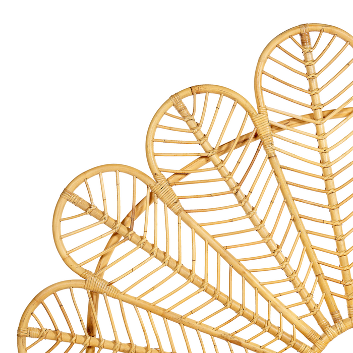 Letto matrimoniale in rattan con rete in legno chiaro e pannello intrecciato 160 x 200 cm camera da letto stile boho