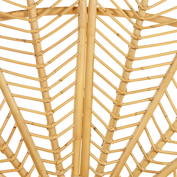 Letto matrimoniale in rattan con rete in legno chiaro e pannello intrecciato 160 x 200 cm camera da letto stile boho