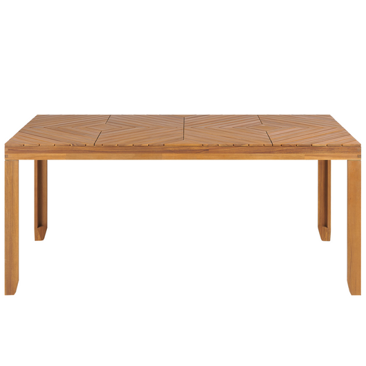 Tavolo da pranzo da giardino in legno di acacia per 6 persone 180 x 90 cm esterno terrazzo stile tradizionale