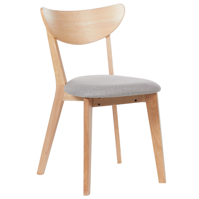 Set di 2 sedie da pranzo in legno chiaro con decorativo design moderno e tradizionale