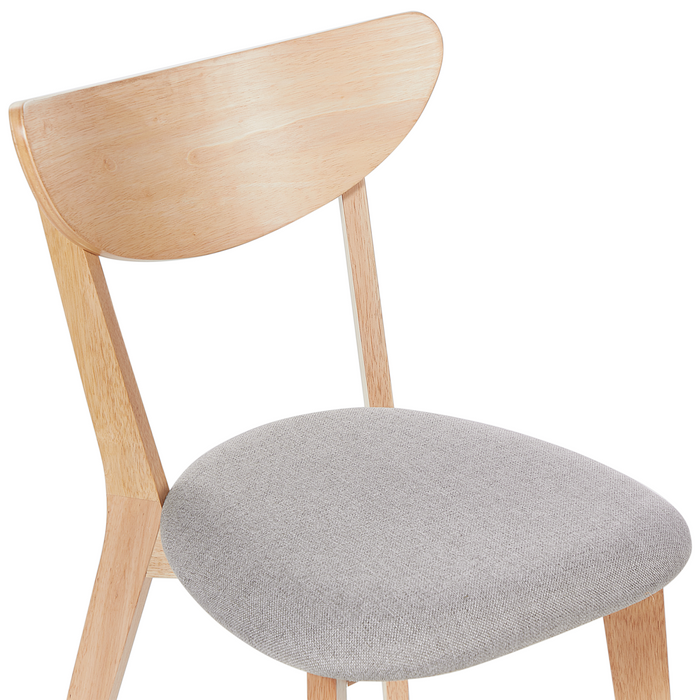 Set di 2 sedie da pranzo in legno chiaro con decorativo design moderno e tradizionale