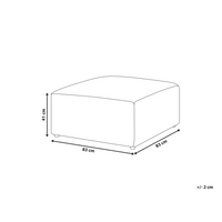 Poggiapiedi quadrato imbottito in velluto a coste rosa ottomana dal design moderno