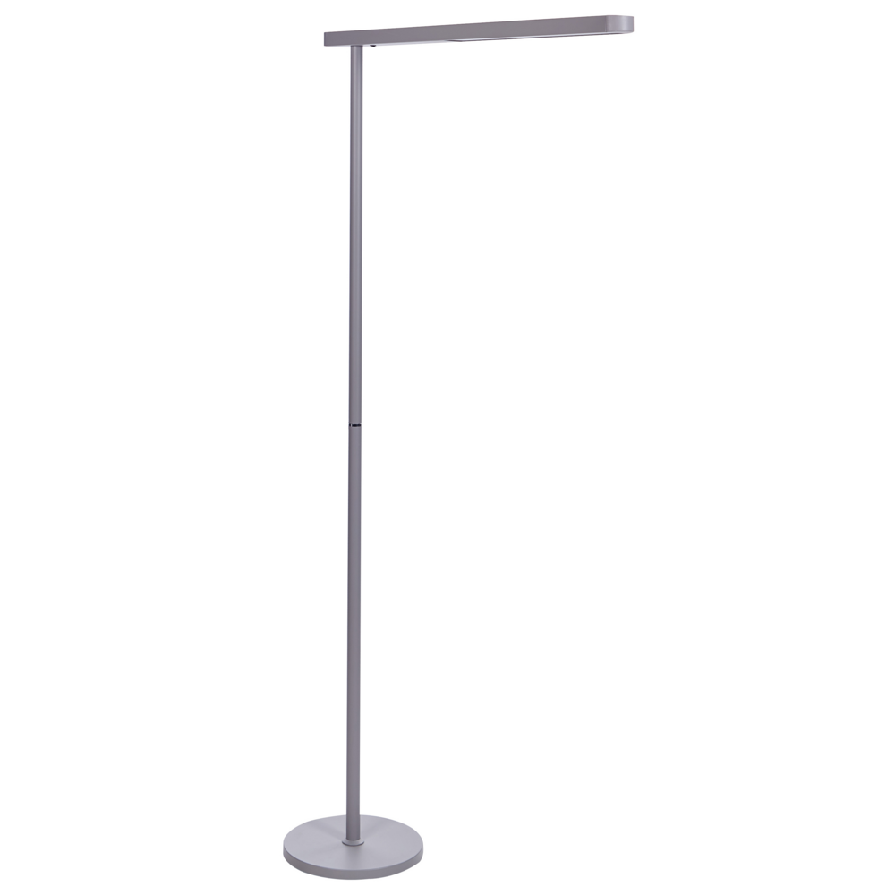 Lampada da terra a LED in metallo argentato con interruttore 186 cm soggiorno camera da letto
