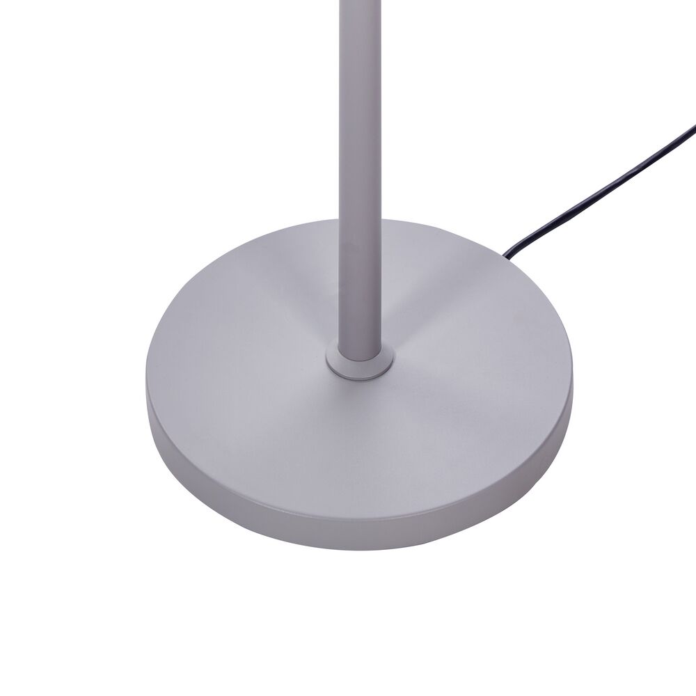 Lampada da terra a LED in metallo argentato con interruttore 186 cm soggiorno camera da letto