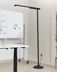 Lampada da terra a LED in metallo nero con interruttore 186 cm soggiorno camera da letto