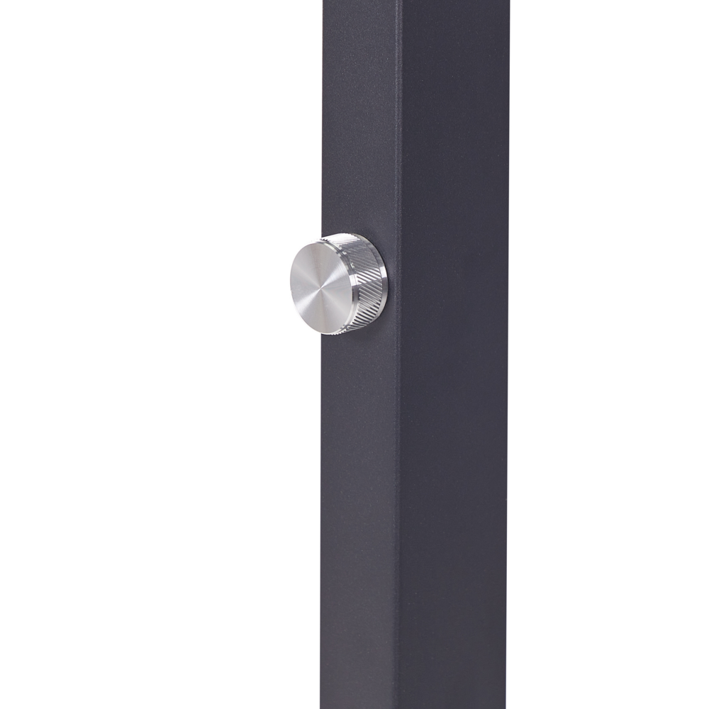 Lampada a LED da terra in alluminio nero altezza 197 cm Manopola Interruttore Dimming Illuminazione moderna industriale Casa Ufficio