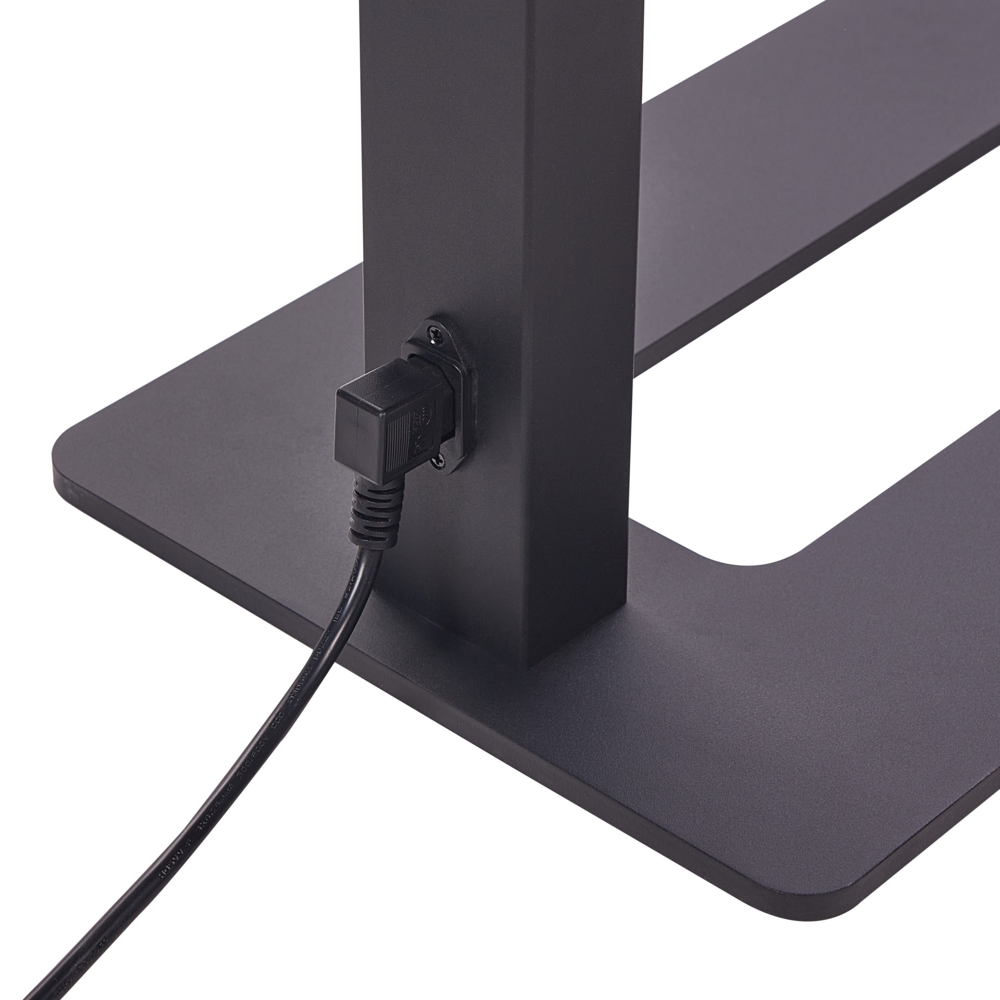 Lampada a LED da terra in alluminio nero altezza 197 cm Manopola Interruttore Dimming Illuminazione moderna industriale Casa Ufficio