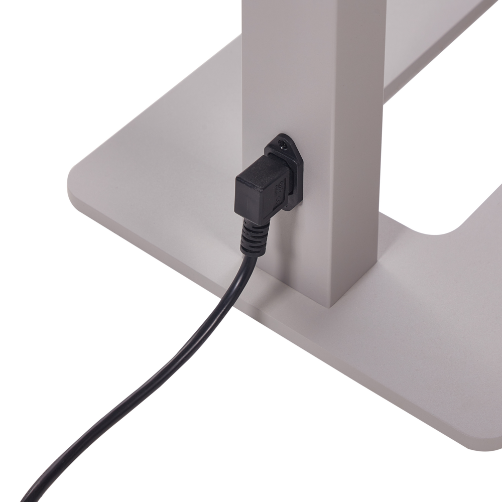 Lampada da terra a LED in metallo argentato con interruttore 197 cm soggiorno camera da letto