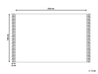 Tappeto Kilim Beige e Nero in cotone 160 x 230 cm a pelo basso Rettangolare reversibile Soggiorno moderno Camera da letto