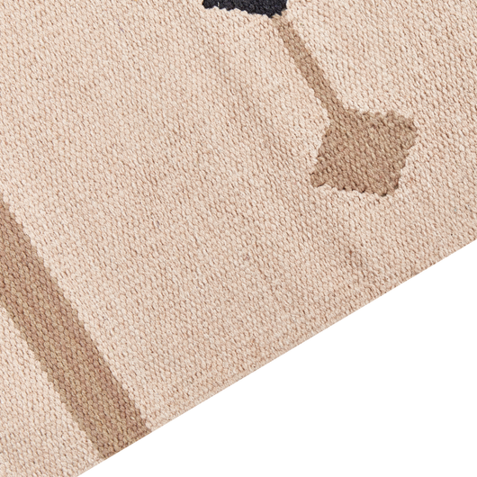 Tappeto Kilim Runner in cotone multicolore 140 x 200 cm con motivo a pelo basso reversibile Rettangolare tessuto a mano Moderno Soggiorno Camera da letto Corridoio