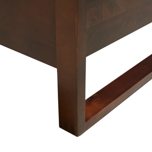 Letto matrimoniale in legno di pino scuro 140 x 200 cm a doghe