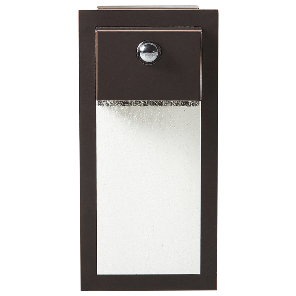 Lampada da parete a LED per esterni Lampada da parete nera Sconce in metallo ferro vetro opaco con sensore di movimento Design moderno Patio Garden