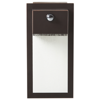 Lampada da parete a LED per esterni Lampada da parete nera Sconce in metallo ferro vetro opaco con sensore di movimento Design moderno Patio Garden