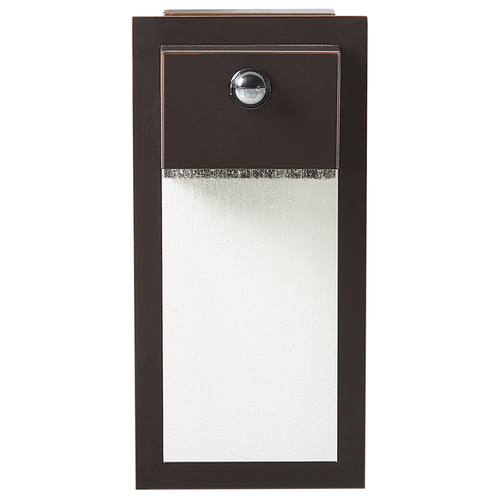 Lampada da parete a LED per esterni Lampada da parete nera Sconce in metallo ferro vetro opaco con sensore di movimento Design moderno Patio Garden