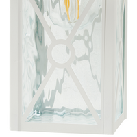 Lampada da parete in metallo bianco 30 cm tradizionale lanterna da parete per esterni e giardino