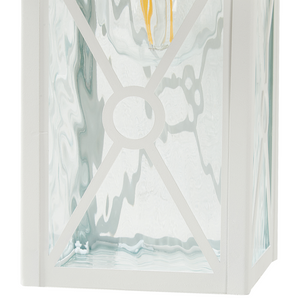 Lampada da parete in metallo bianco 30 cm tradizionale lanterna da parete per esterni e giardino