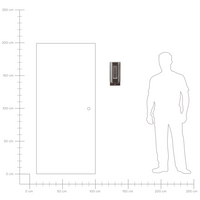 Lampada da parete esterna a LED in metallo marrone e vetro con sensore di movimento stile moderno