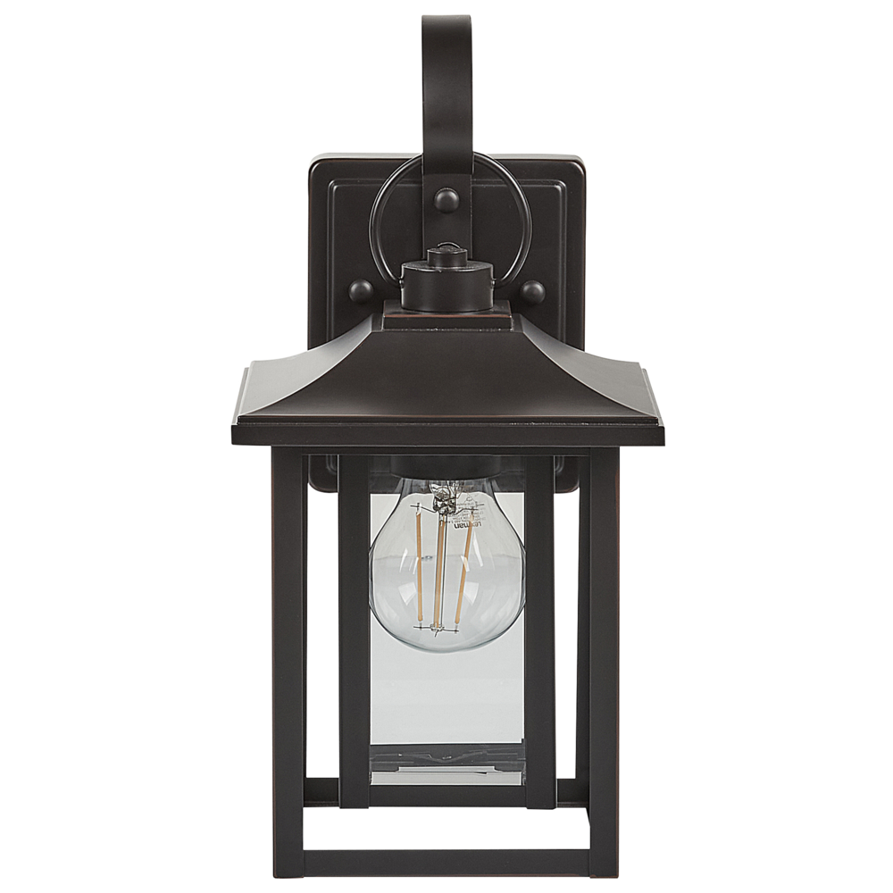 Lampada da parete esterna in metallo nero e vetro 34 cm stile tradizionale giardino