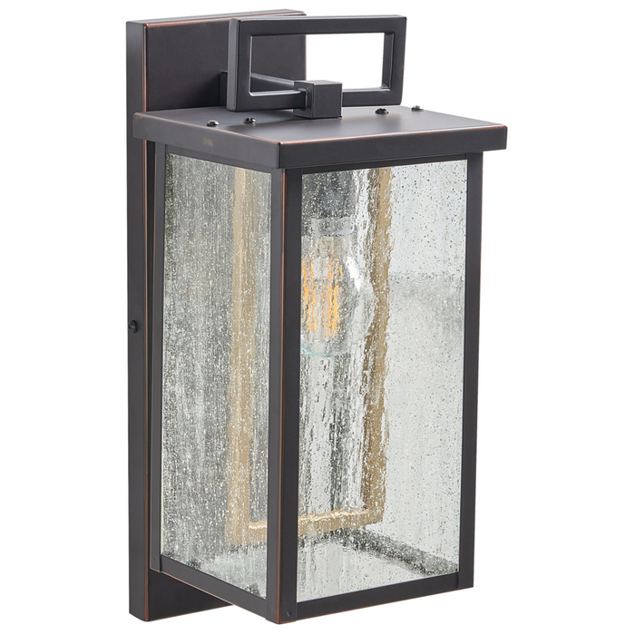 Lampada da parete da esterno in metallo e vetro con sensore di movimento 37 cm giardino esterno