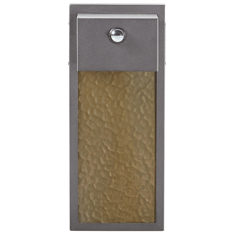 Lampada da parete esterna a LED in metallo grigio e vetro con sensore 40 cm stile moderno contemporaneo