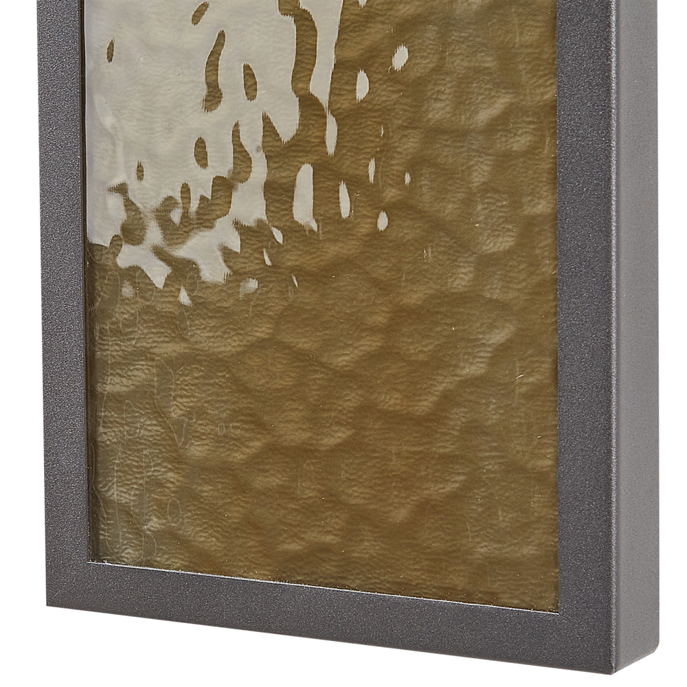 Lampada da parete esterna a LED in metallo grigio e vetro con sensore 40 cm stile moderno contemporaneo