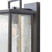 Lampada da parete da esterno in metallo e vetro con sensore di movimento 37 cm giardino esterno