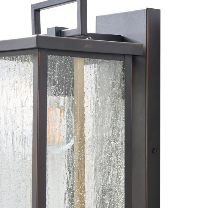 Lampada da parete da esterno in metallo e vetro con sensore di movimento 37 cm giardino esterno