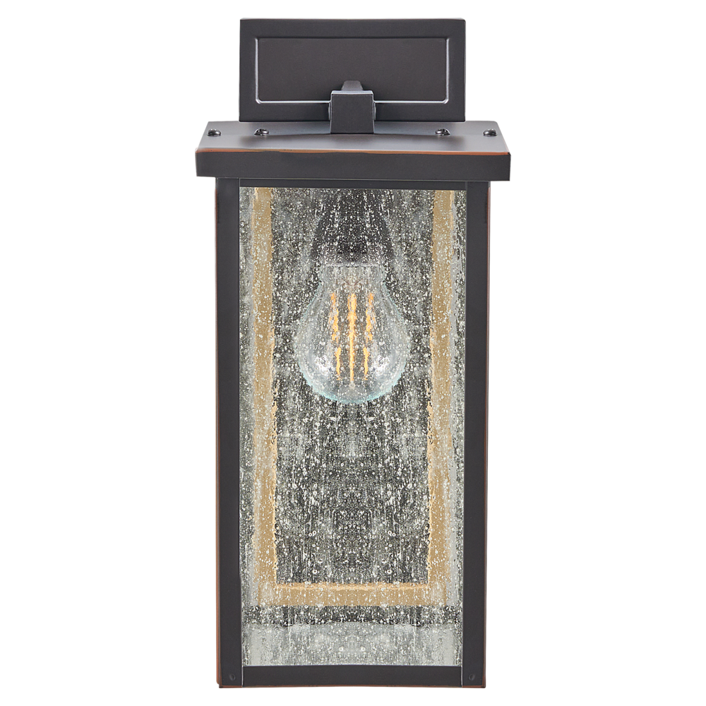 Lampada da parete da esterno in metallo e vetro con sensore di movimento 37 cm giardino esterno