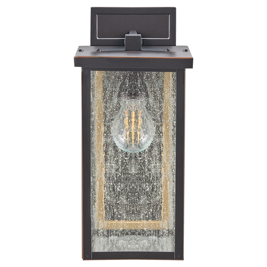 Lampada da parete da esterno in metallo e vetro con sensore di movimento 37 cm giardino esterno