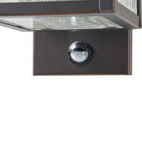 Lampada da parete da esterno in metallo e vetro con sensore di movimento 37 cm giardino esterno