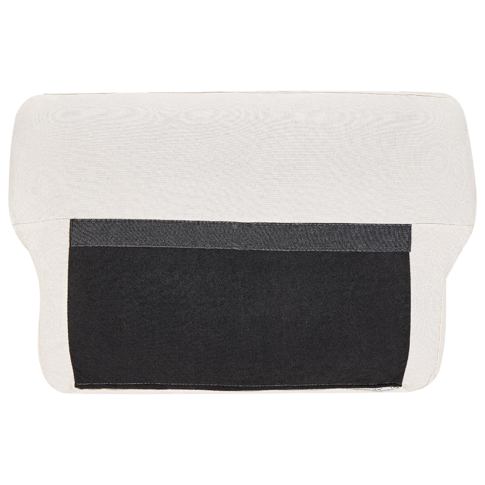 Poltrona Rivestimento in tessuto bianco Gambe in metallo nero Braccioli arrotolati Sfoderabili Stile retrò Soggiorno