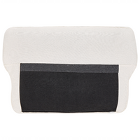 Poltrona Rivestimento in tessuto bianco Gambe in metallo nero Braccioli arrotolati Sfoderabili Stile retrò Soggiorno