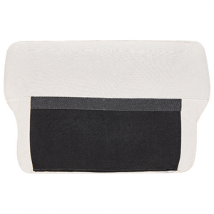 Poltrona Rivestimento in tessuto bianco Gambe in metallo nero Braccioli arrotolati Sfoderabili Stile retrò Soggiorno