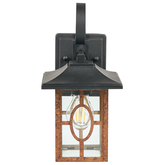 Lampada da parete per esterni Brown Sconce Metallo Ferro Alluminio Vetro Opaco Design Tradizionale Giardino Patio