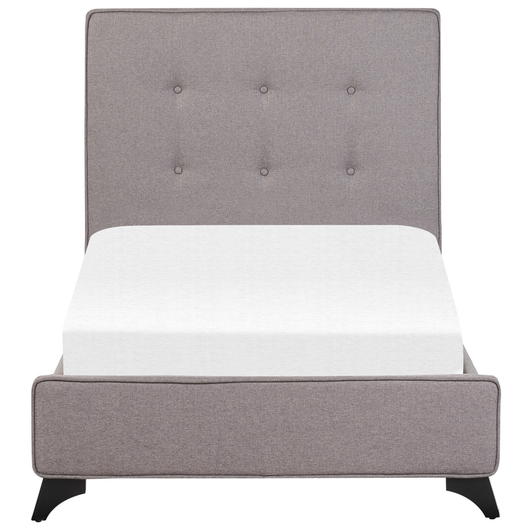 Letto Singolo tessuto Grigio 90 x 200 cm Imbottito in stile moderno