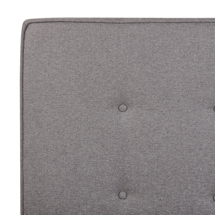 Letto Singolo tessuto Grigio 90 x 200 cm Imbottito in stile moderno