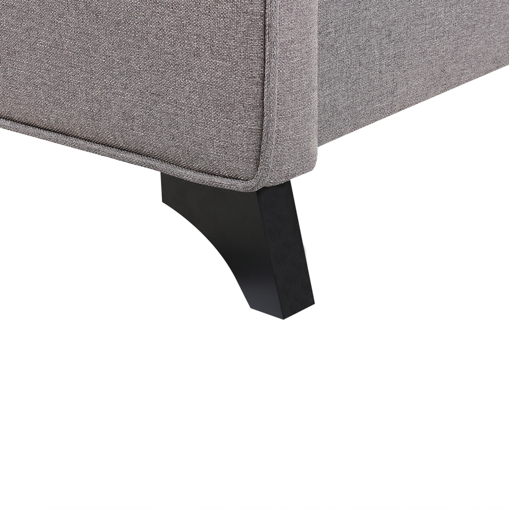 Letto Singolo tessuto Grigio 90 x 200 cm Imbottito in stile moderno