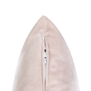 Chaise Lounge Rosa Velluto Rivestito a sinistra Gambe in legno scuro Cuscini extra Soggiorno Design Moderno