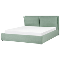 Letto matrimoniale colore verde menta con vano contenitore 180 x 200 cm camera da letto moderna