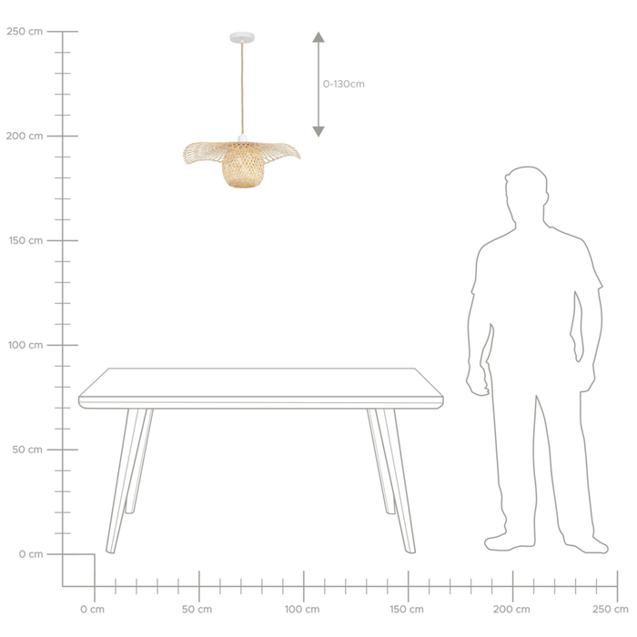 Lampada a sospensione in legno Bambù Legno Boho Design Luce a sospensione Illuminazione Moderna Soggiorno Sala da Pranzo