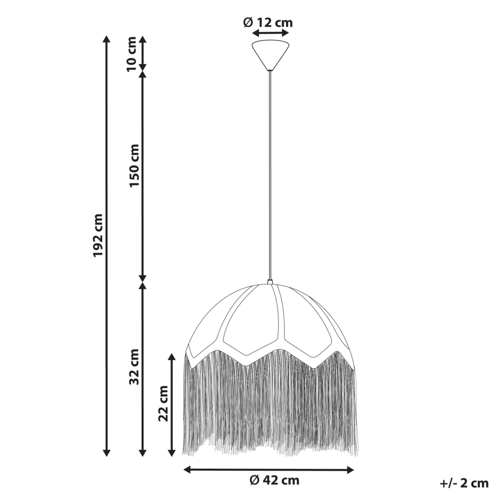 Lampada a sospensione Tessuto di carta blu 182 cm con frange e illuminazione a sospensione Retro Vintage