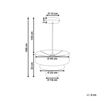 Lampada a sospensione Carta naturale con paralume strutturato Japandi Stile naturale Cavo di iuta
