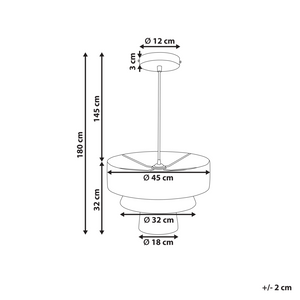 Lampada a sospensione Carta naturale con paralume strutturato Japandi Stile naturale Cavo di iuta