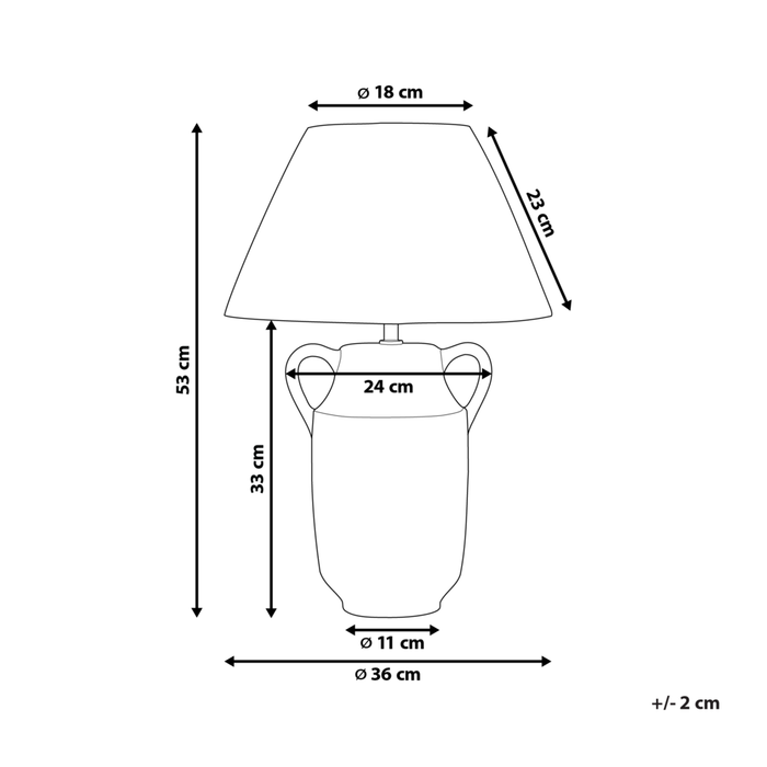Lampada da tavolo in ceramica verde e bianca 53 cm Paralume a cono in carta naturale Comodino Soggiorno Camera da letto Illuminazione