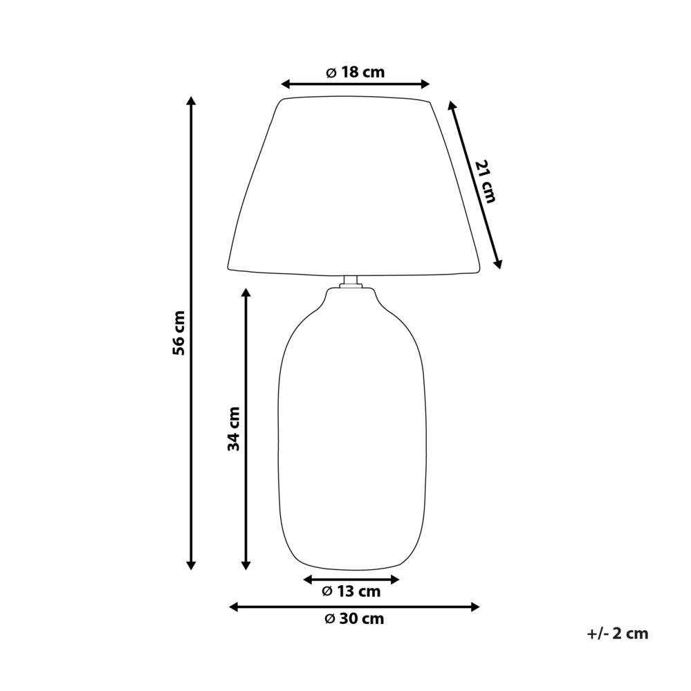 Lampada da tavolo in ceramica grigia 56 cm Paralume a cono in carta naturale Comodino Soggiorno Camera da letto Illuminazione