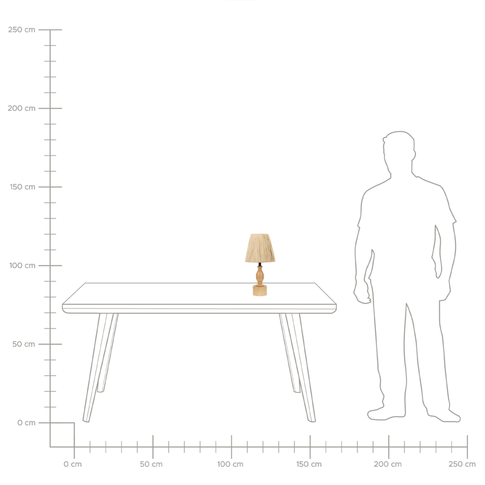 Lampada da tavolo Luce in legno di quercia Base in corda di canapa paralume naturale Luce da comodino