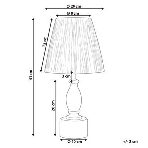 Lampada da tavolo Luce in legno di quercia Base in corda di canapa paralume naturale Luce da comodino